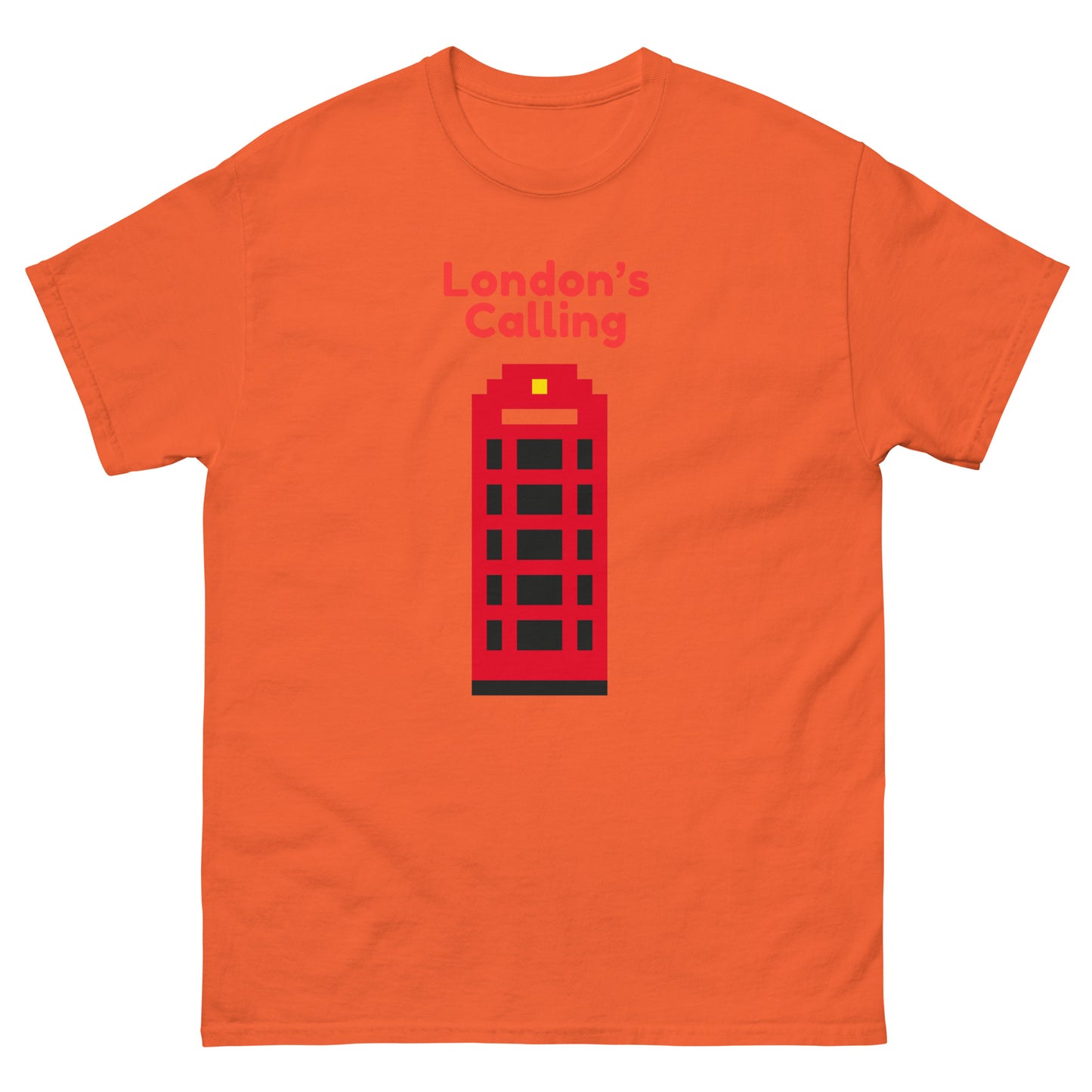 London’s Calling Pixelated Telephone Box - Men's classic tee